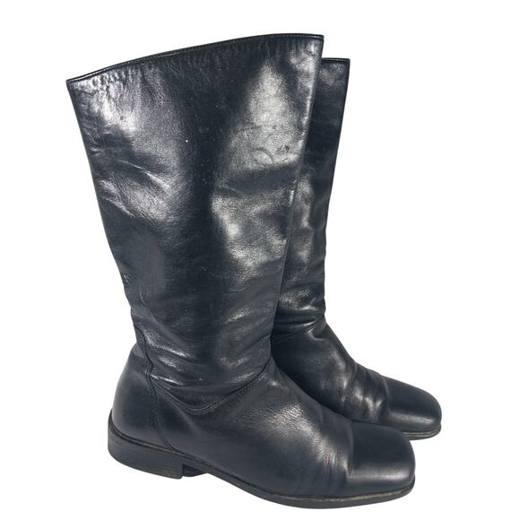 NATURALIZER! BLACK GENUINE LEATHER SQUARE TOE MID CALF/ANKLE BOOTS! SZ 8.5M - Picture 11 of 11